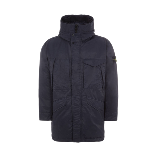 Stone Island 70821 Opaque Nylon Twill Down Parka Navy Blue - 22FW