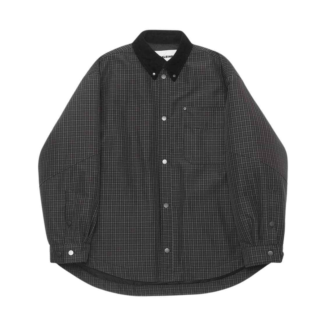 알렌느 패디드 워크 셔츠 자켓 그레이 체크(Haleine Padded Work Shirt Jacket Grey Check (VJ318))