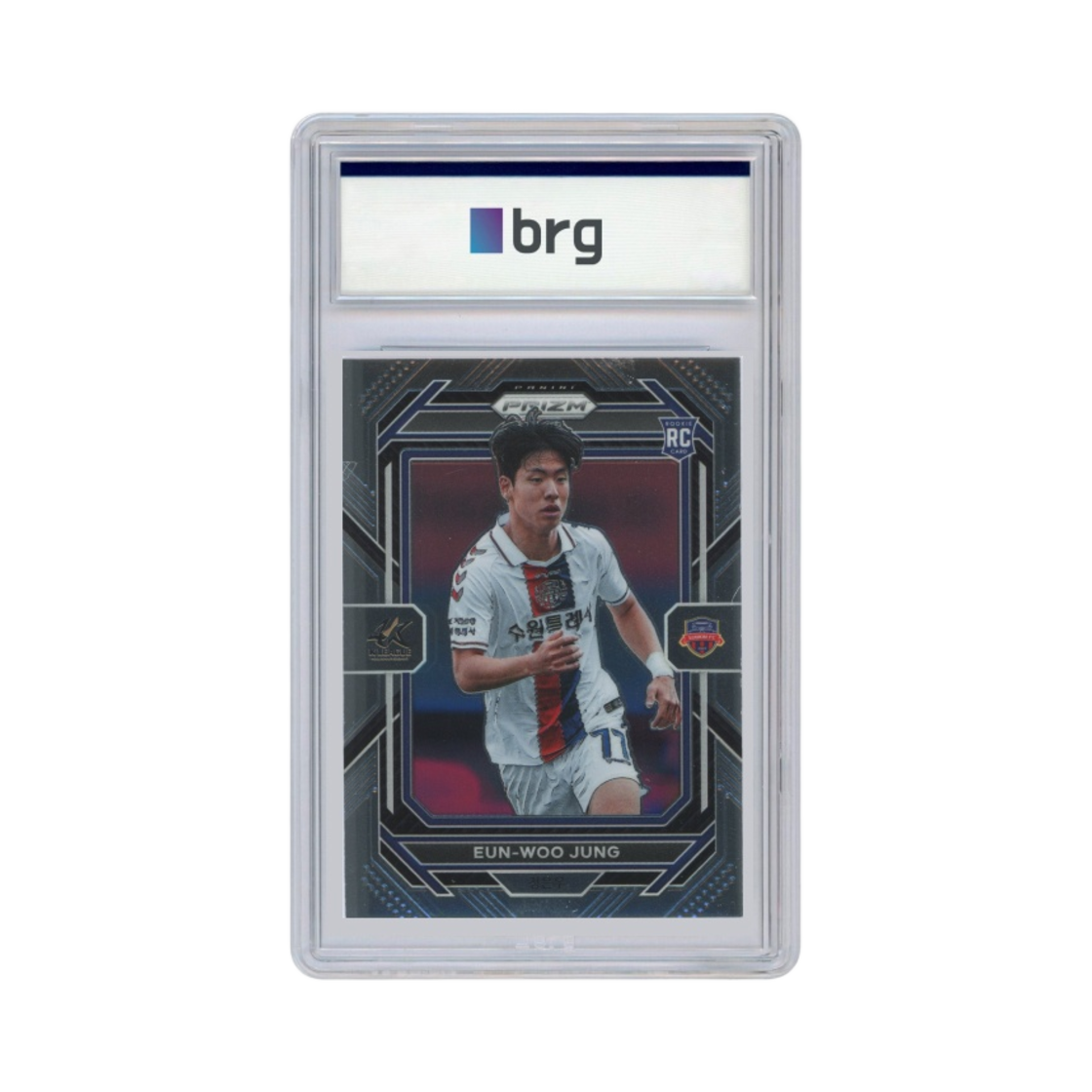 파니니 프리즘 K 리그 K 리그 1 #129 수원 FC 정은우 베이스 축구 카드 2023(Panini Prizm K League K League 1 #129 Suwon FC Jung Eun Woo Base Soccer Card 2023) - 1