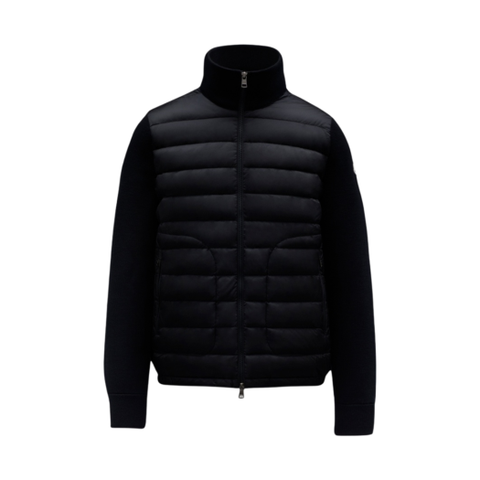 Moncler Padded Wool Cardigan Navy Blue - 22FW