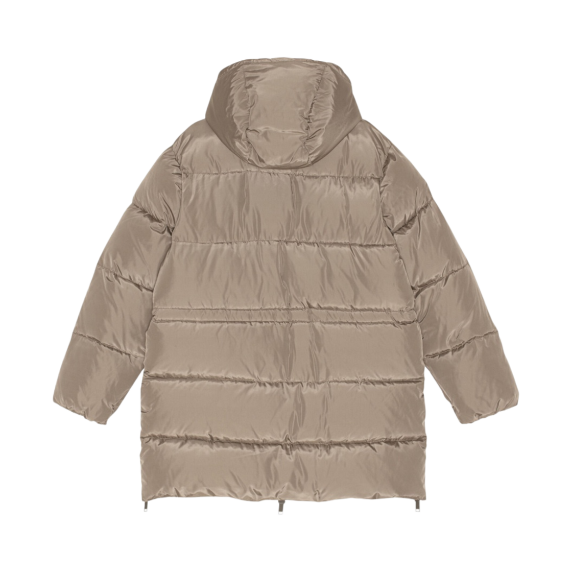(W) 가니 오버사이즈 테크 퍼퍼 미디 자켓 포실((W) Ganni Oversized Tech Puffer Midi Jacket Fossil) - 2