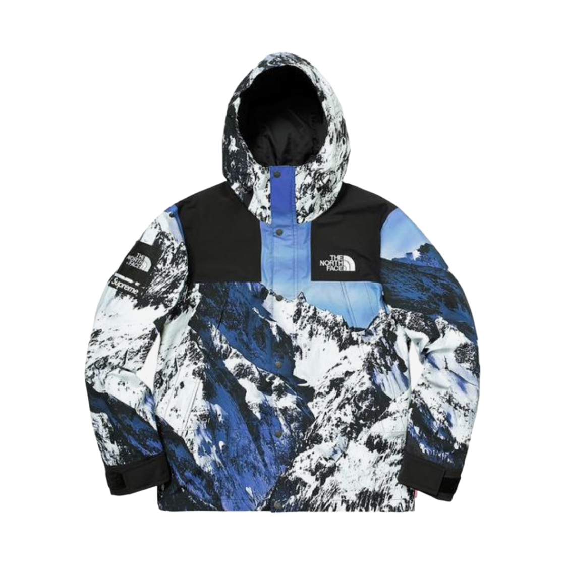 슈프림 x 노스페이스 마운틴 파카 블루 화이트 - 17FW