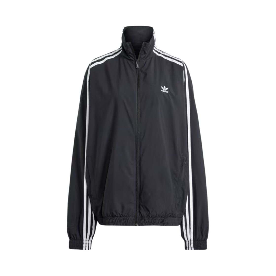 (W) 아디다스 아딜레니움 오버사이즈 트랙탑 블랙 - KR 사이즈((W) Adidas Adilenium Oversized Track Top Black - KR Sizing)