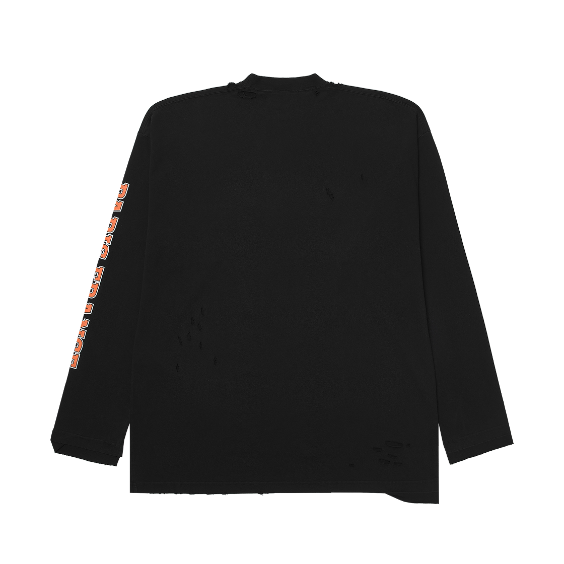 (W) 발렌시아가 메종 발렌시아가 오버사이즈 롱슬리브 티셔츠 블랙((W) Balenciaga Maison Balenciaga Oversized Long Sleeve T-Shirt Black) - 2