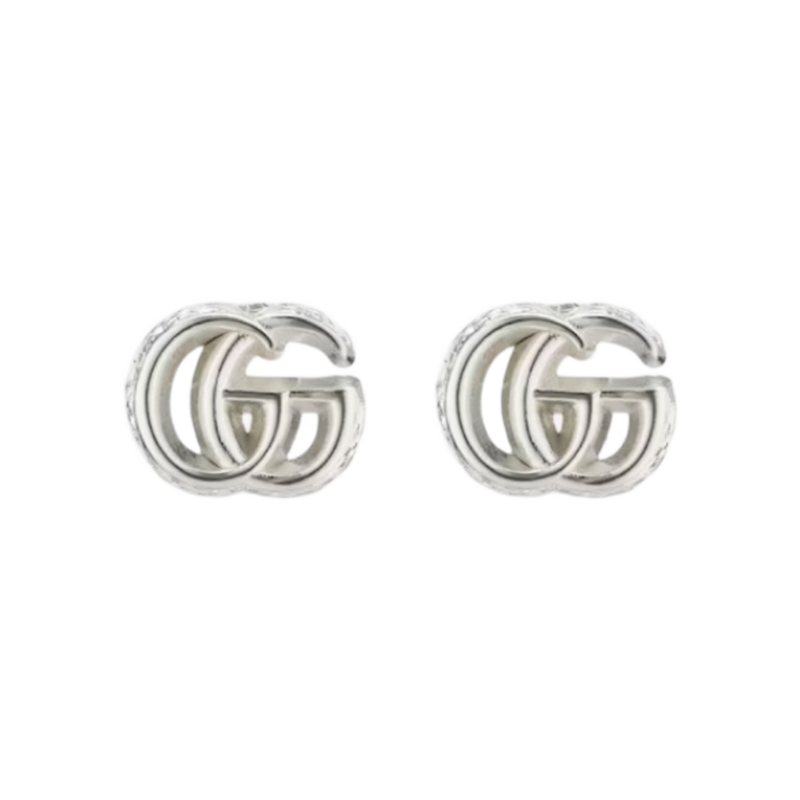 (W) 구찌 GG 마몽 이어링 925 스털링 실버((W) Gucci GG Marmont Earrings 925 Sterling Silver)