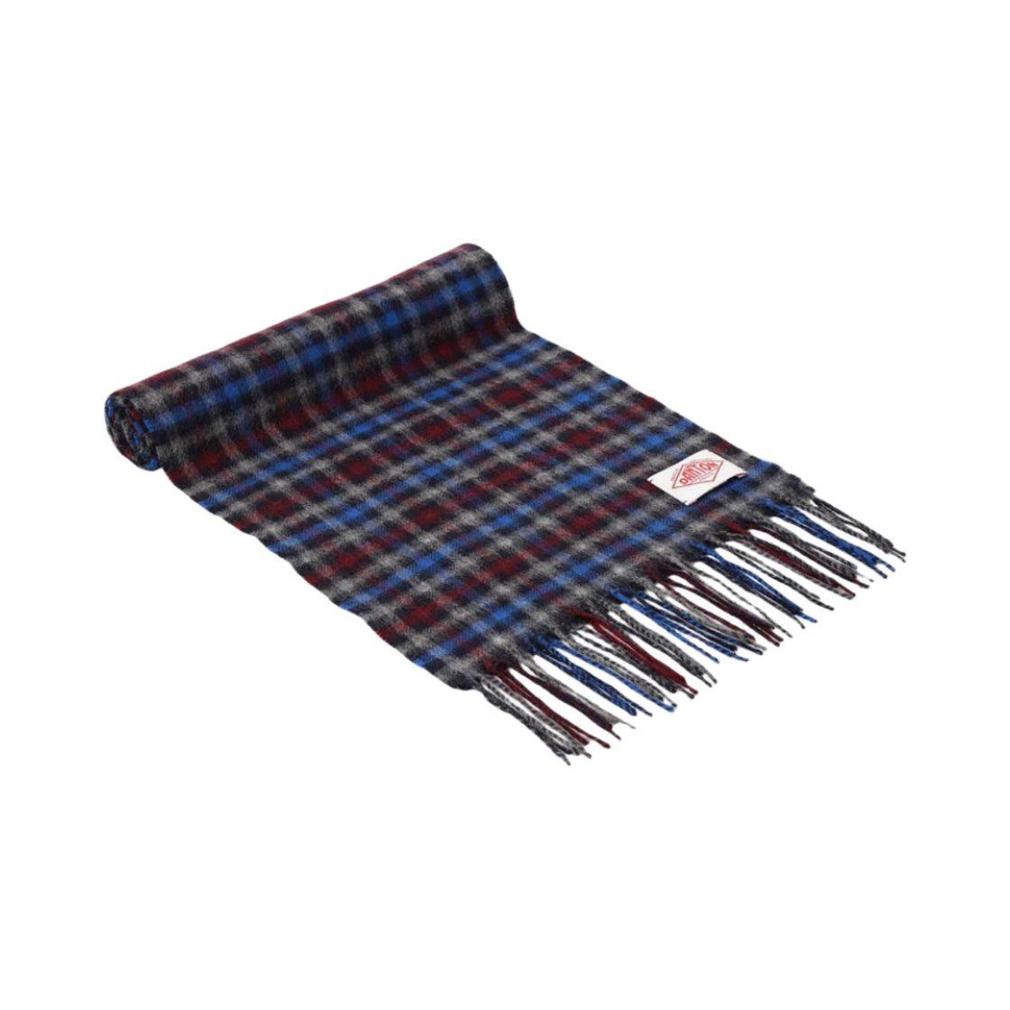 단톤 울 캐시미어 머플러 네이비 체크(Danton Wool Cashmere Muffler Navy Check)