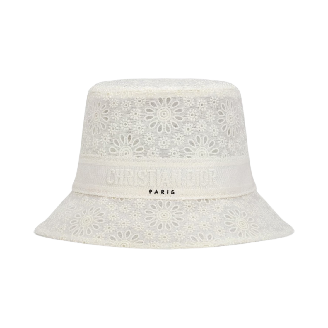 (W) 디올 D 바비 세인트 갤 스몰 스몰 클로시 버킷햇 오프 화이트 테크니컬 패브릭((W) Dior D Bobby Saint Gall Small Brim Bucket Hat Off White Technical Fabric) - 1