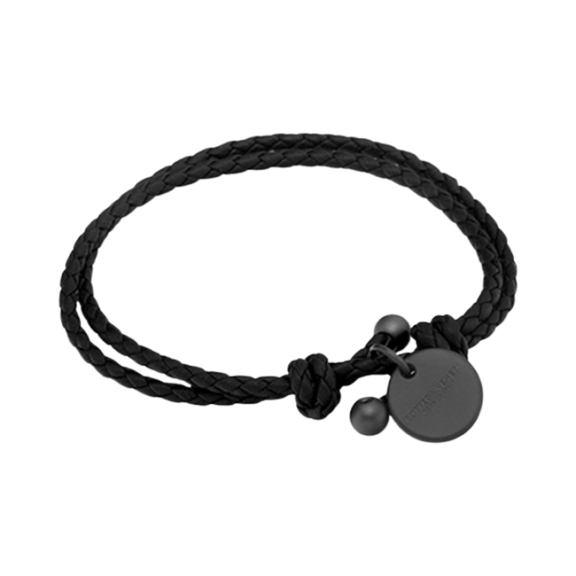 339580V3UN11275 Bottega Veneta Intrecciato Nappa Double Bracelet Black