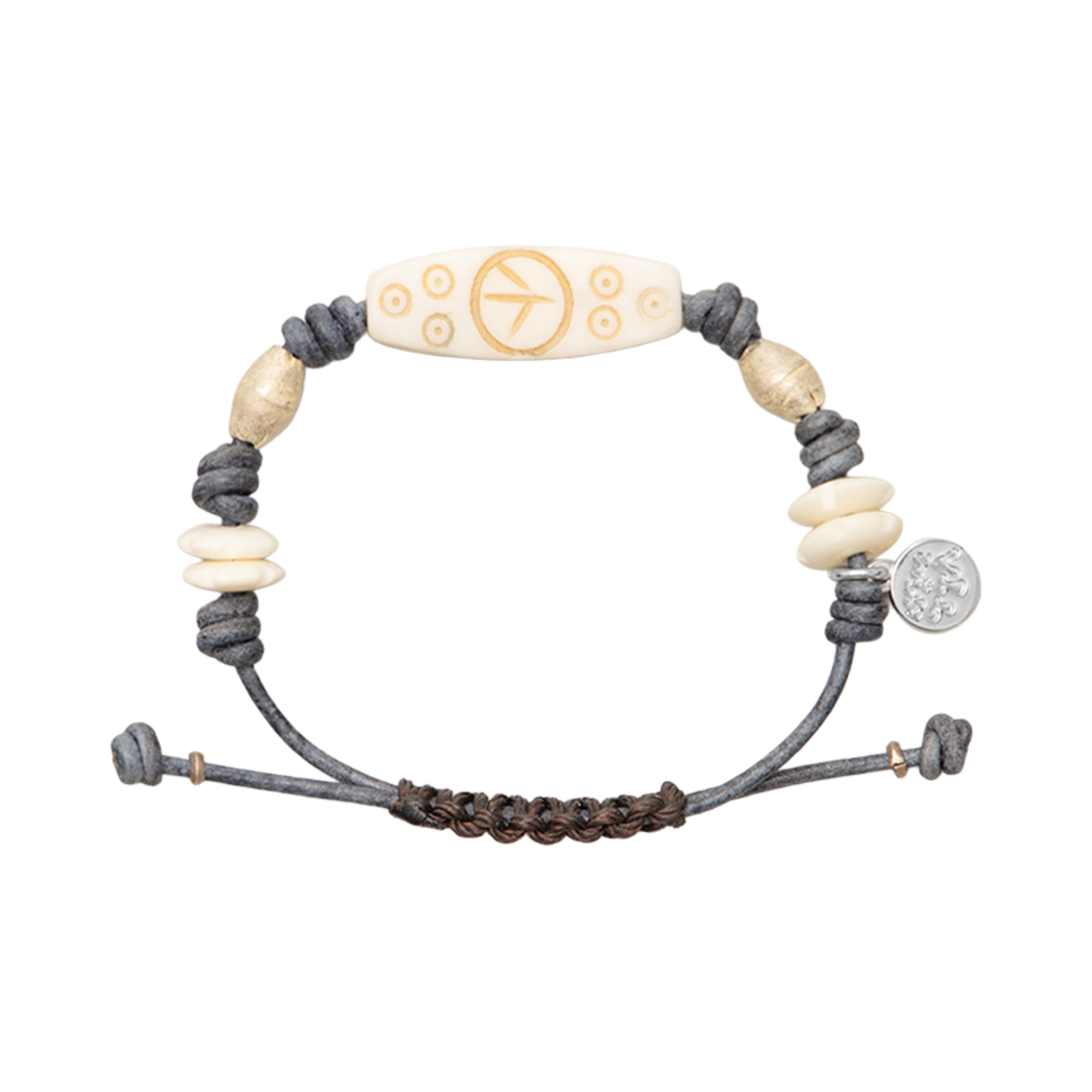 TBH52ABTB047BL TOWTOW.ARCHIVE Etched Bracelet (Peace) Blue