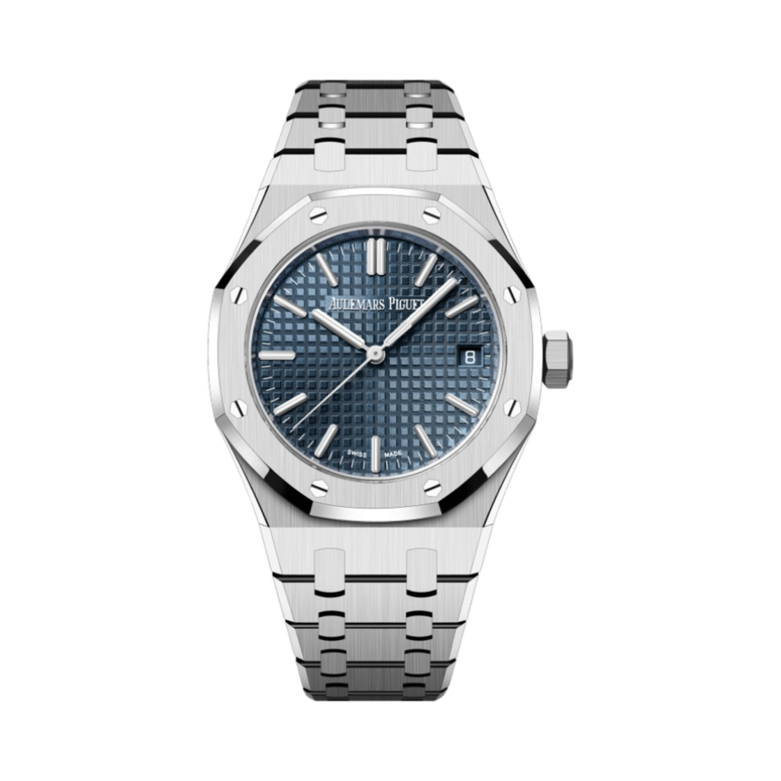 오데마 피게 로얄 오크 셀프와인딩 50주년 37mm 스틸 브레이슬릿 블루 뉘 누아지 50(Audemars Piguet Royal Oak Selfwinding 50th Anniversary 37mm Steel Bracelet Bleu nuit nuage 50)