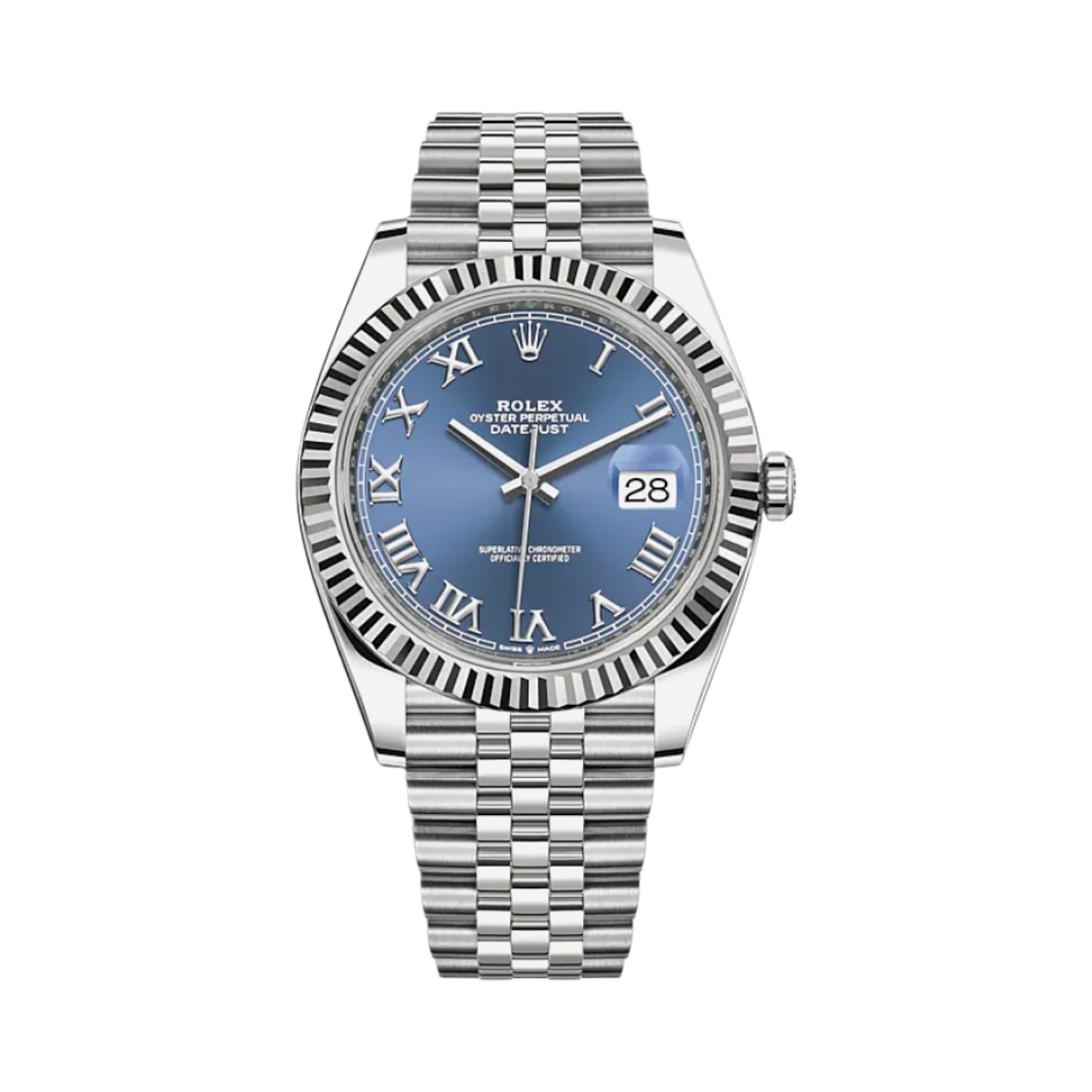 126334 Rolex Datejust 41mm 126334 Azzuro Blue Roman Jubilee - 대표 이미지 #1