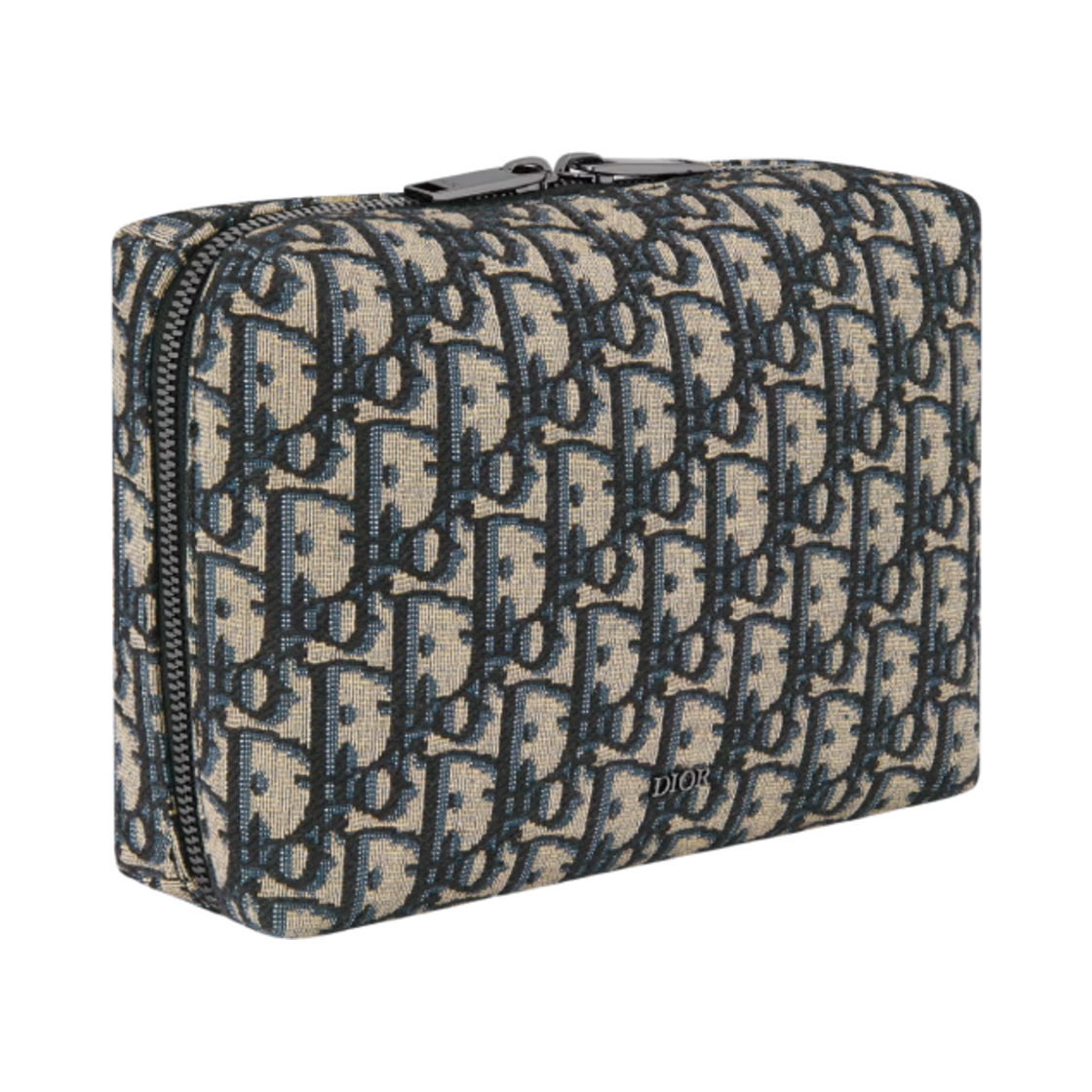 디올 새들 A5 트라이앵글 파우치 디올 오블리크 자카드 그레인드 카프스킨 베이지 블랙(Dior Saddle A5 Triangle Pouch Dior Oblique Jacquard with Grained Calfskin Beige Black) - 4