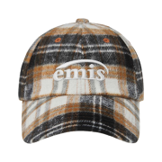Emis Multi Color Check Ball Cap Orange
