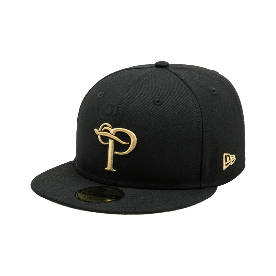 ONE2403AC001UBK Over The Pitch x New Era 5950 Logo Cap Black Gold