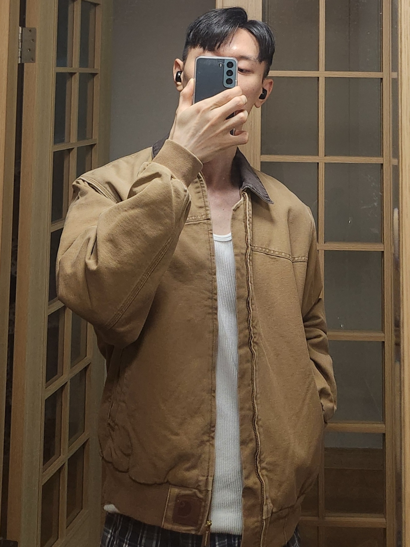 Carhartt WIP OG Santa Fe Jacket Hamilton Brown Tobacco 착용 스타일