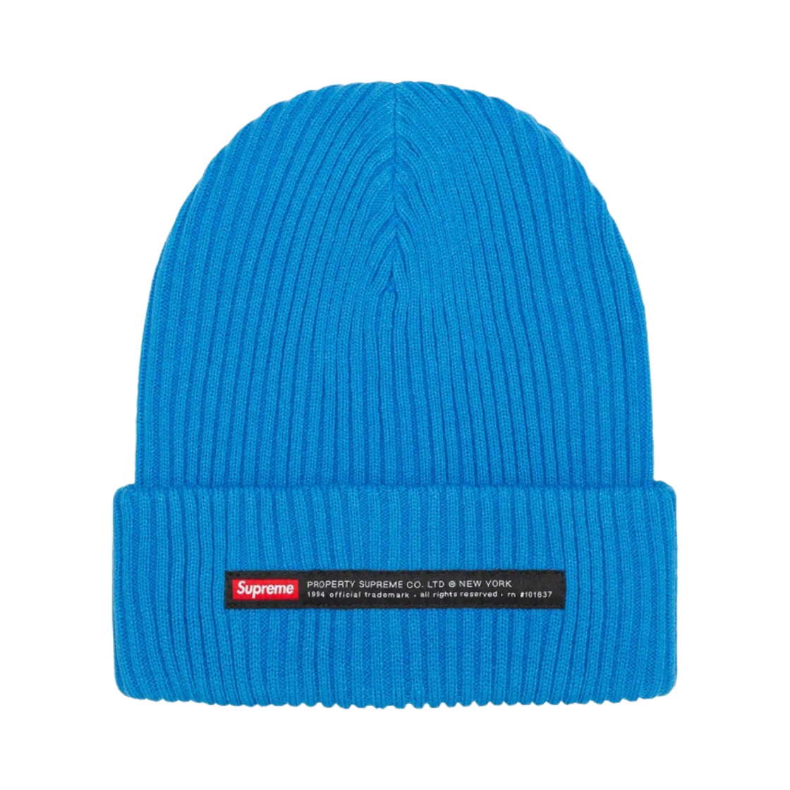 슈프림 프로퍼티 라벨 비니 브라이트 블루 - 22FW(Supreme Property Label Beanie Bright Blue - 22FW) - 1