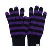 Thevinylhouse Mohair Striped Gloves Purple