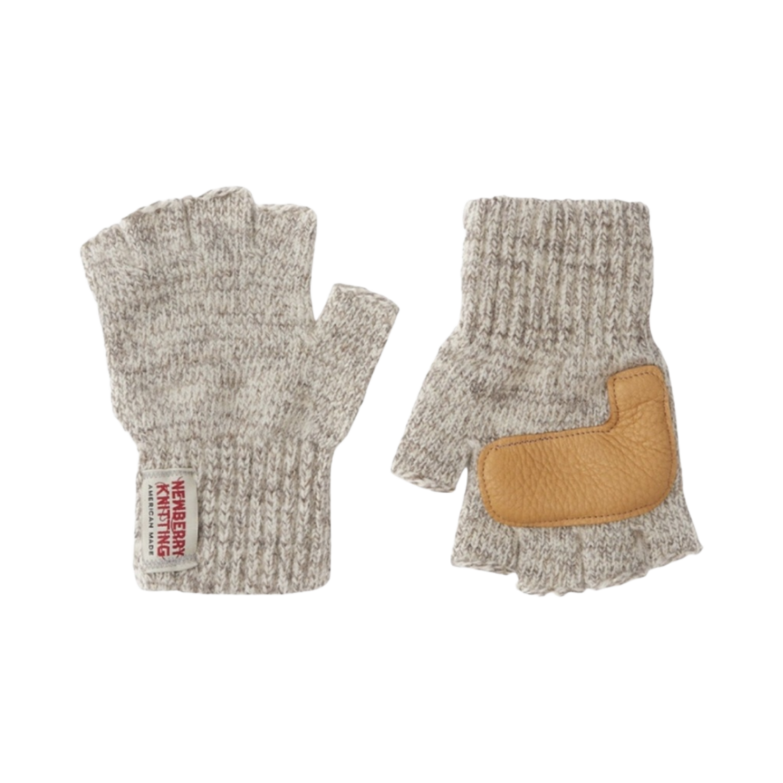 뉴베리니팅 디어스킨 핑거리스 글러브 오트밀(Newberry Knitting Deerskin Fingerless Gloves Oatmeal) - 1