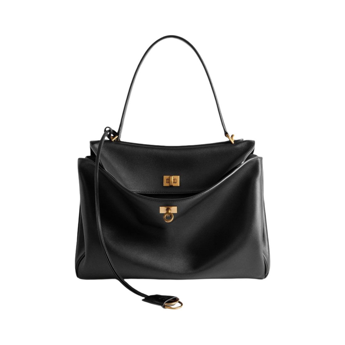 7897722AA4V1000 Balenciaga Rodeo Medium Handbag Black