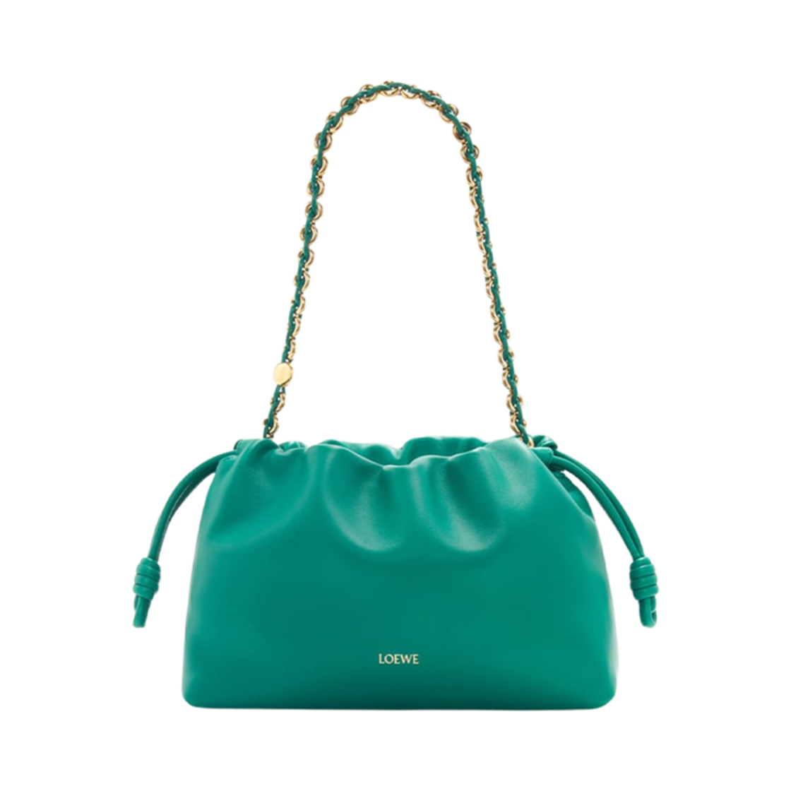 로에베 미디움 플라멘코 퍼스 백 인 멜로우 나파 램스킨 에메랄드 그린(Loewe Medium Flamenco Purse Bag In Mellow Nappa Lambskin Emerald Green) - 2