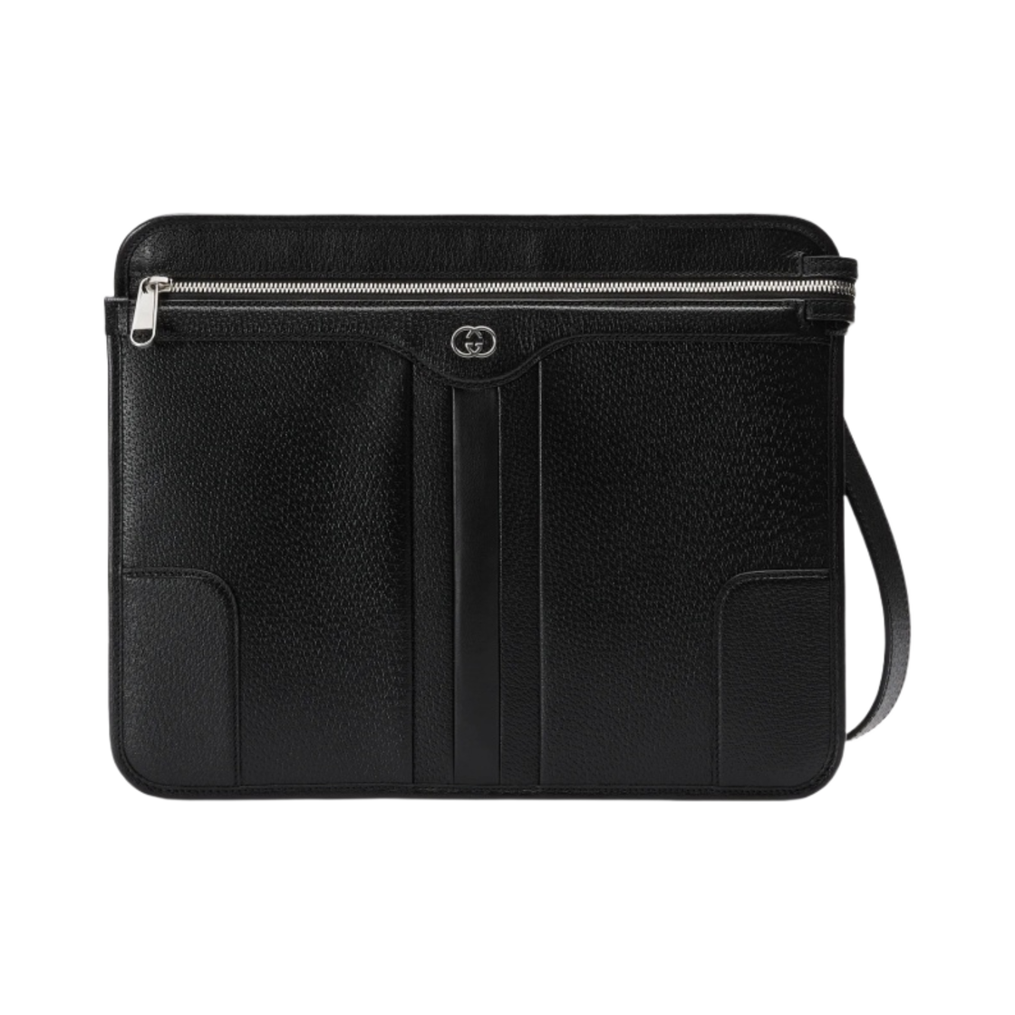구찌 메신저 백 인터로킹 G 블랙 레더(Gucci Messenger Bag with Interlocking G Black Leather) - 1