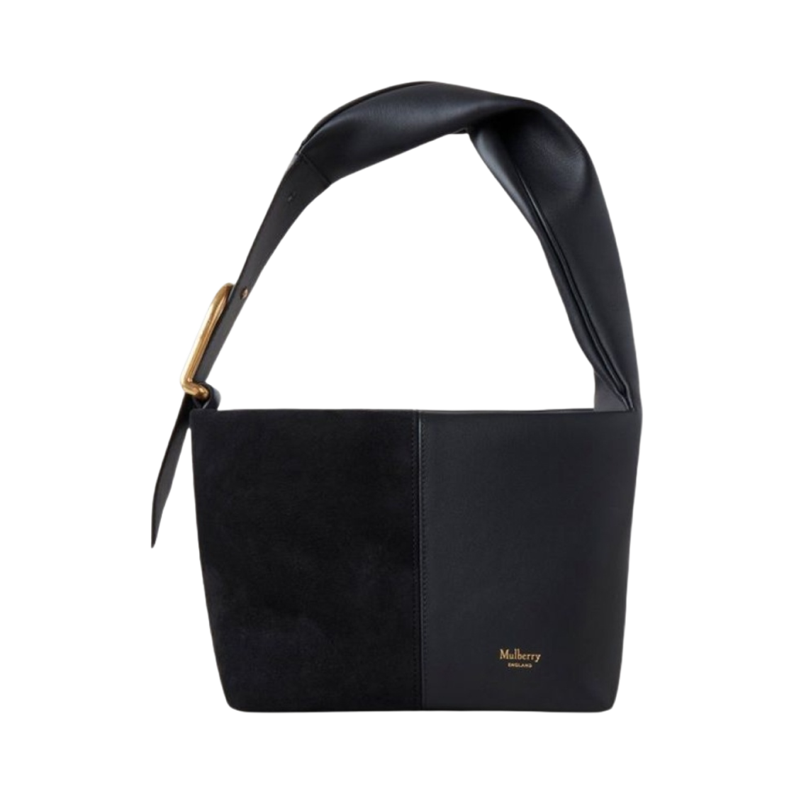 멀버리 매트 스무스 카프 앤 고트 스웨이드 스몰 리트위스트 호보 블랙(Mulberry Matte Smooth Calf & Goat Suede Small Retwist Hobo Black)