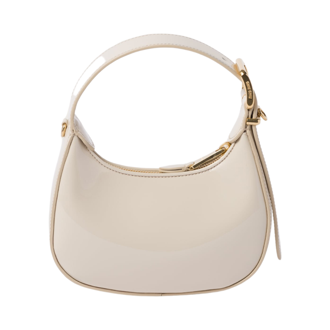 미우 미우 페이턴트 레더 호보백 아이보리(Miu Miu Patent Leather Hobo Bag Ivory) - 2