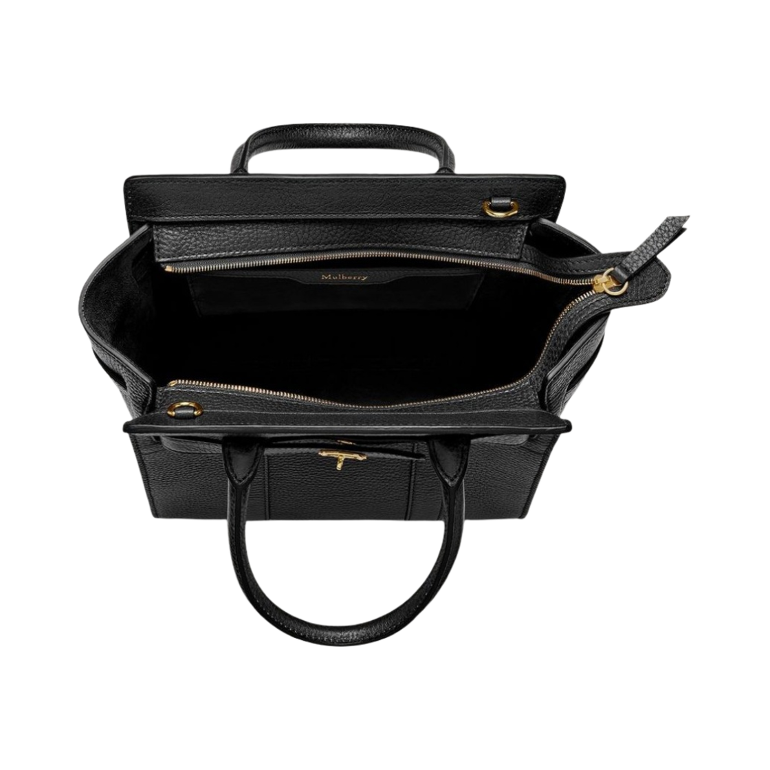 멀버리 스몰 클래식 그레인 미니 지퍼 베이스워터 블랙(Mulberry Small Classic Grain Mini Zipped Bayswater Black) - 4