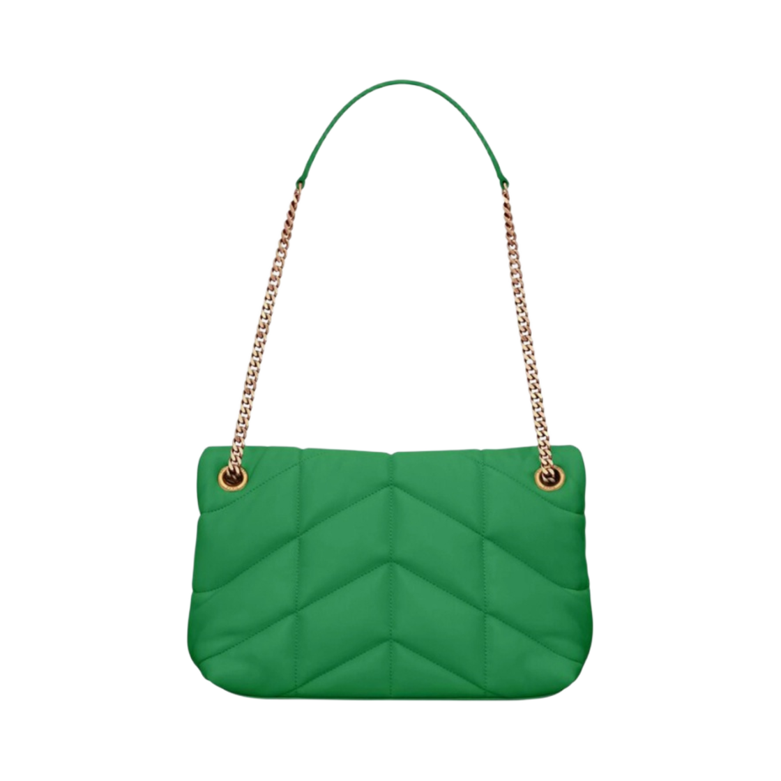 생로랑 퀼티드 램스킨 퍼퍼 스몰 체인백 그린(Saint Laurent Puffer Small Chain Bag in Quilted Lambskin Green) - 2