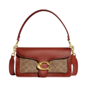 Coach Tabby Shoulder Bag 26 in Signature Canvas Tan Rust
