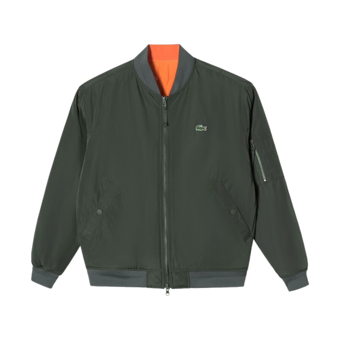 라코스테 리버시블 퀼팅 블루종 카키 그린(Lacoste Reversible Quilted Blouson Khaki Green)