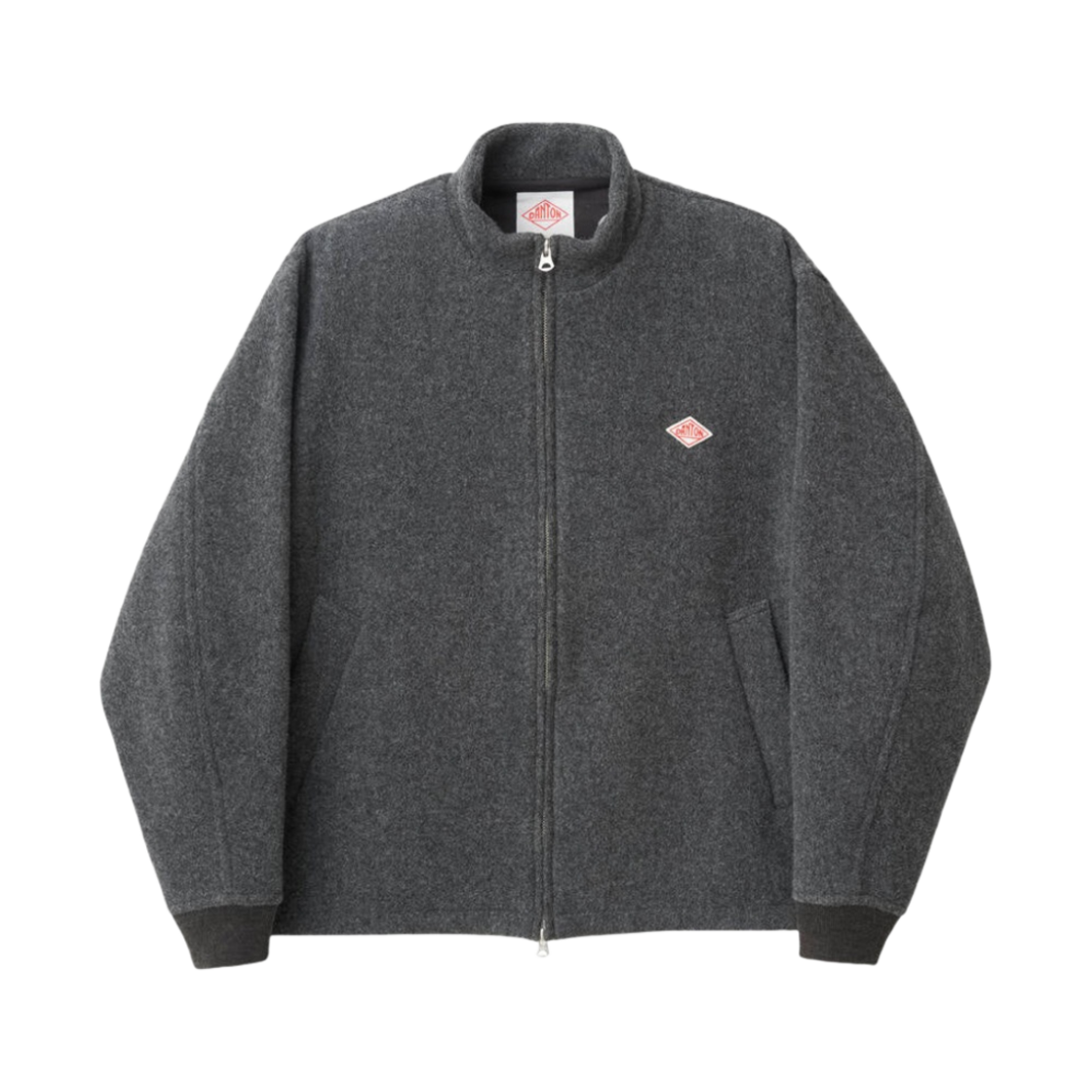 단톤 울 라이트 파일 스탠드 칼라 블루종 그레이(Danton Wool Light Pile Stand Collar Blouson Grey)
