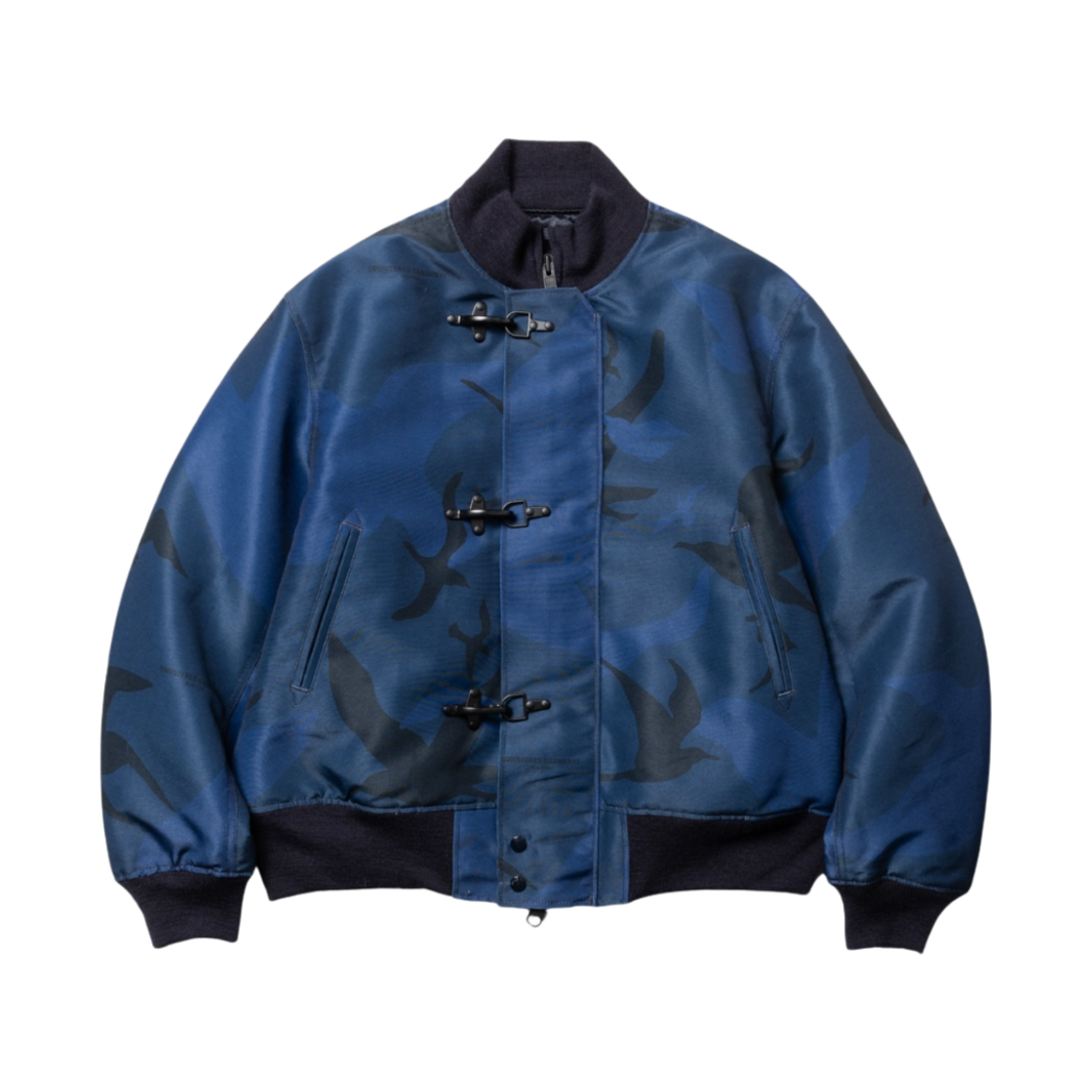 엔지니어드 가먼츠 폴리 시걸 프린트 옥스포트 덱 자켓 네이비(Engineered Garments Poly Seagull Print Oxford Deck Jacket Navy)