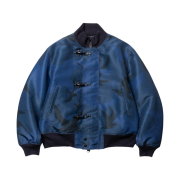Engineered Garments Poly Seagull Print Oxford Deck Jacket Navy