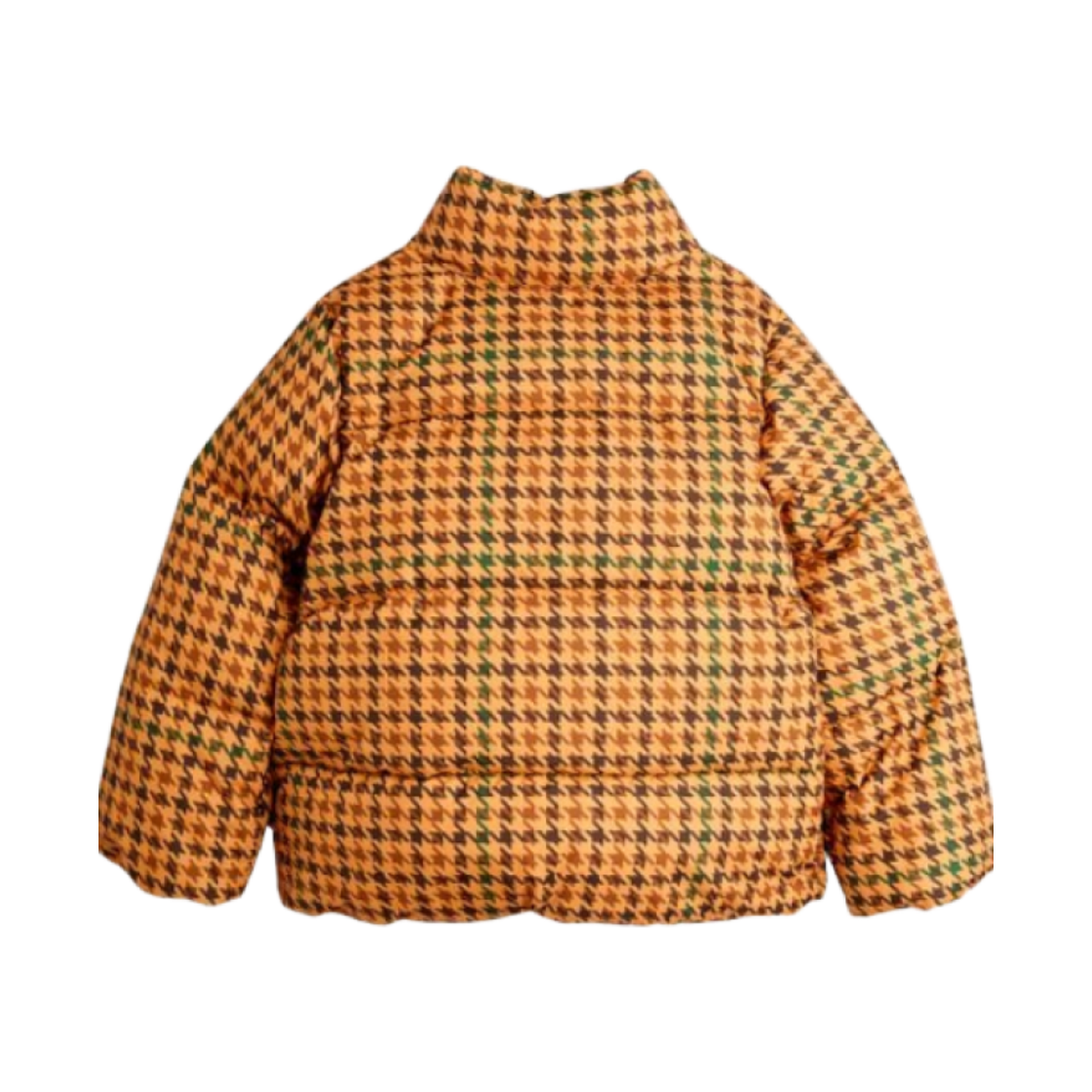 (키즈) 미니 로디니 하운즈투스 AOP 시티 푸퍼 자켓 베이지((Kids) Mini Rodini Houndstooth AOP City Puffer Jacket Beige) - 2