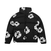 Denim Tears Cotton Wreath Puffer Jacket Black