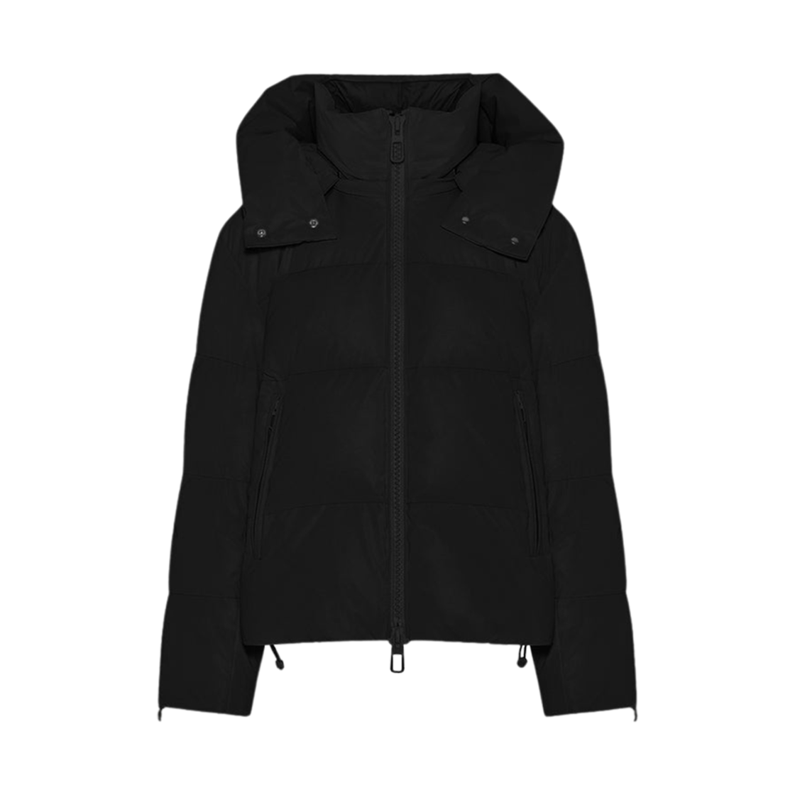 - (W) Duno Naoko Oversized Down Jacket in Rubberized Hand Feeling Technical Fabric Black