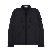 Stone Island 10523 Garment Dyed Crinkle Reps Overshirt Black - 21FW