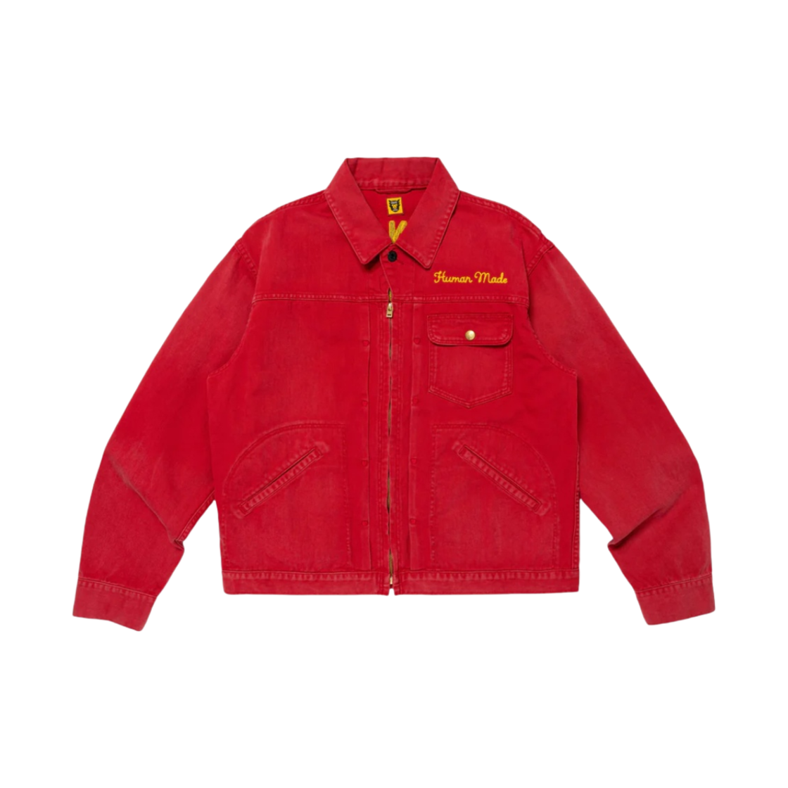 휴먼 메이드 지퍼 업 워크 자켓 레드(Human Made Zip-Up Work Jacket Red) - 2