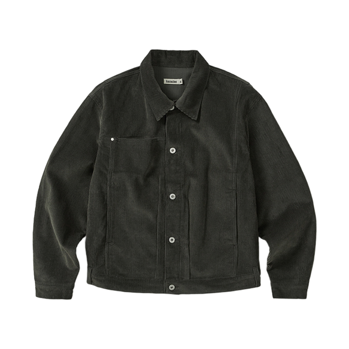 KAT9211 Karactor Corduroy Trucker Jacket Charcoal Green