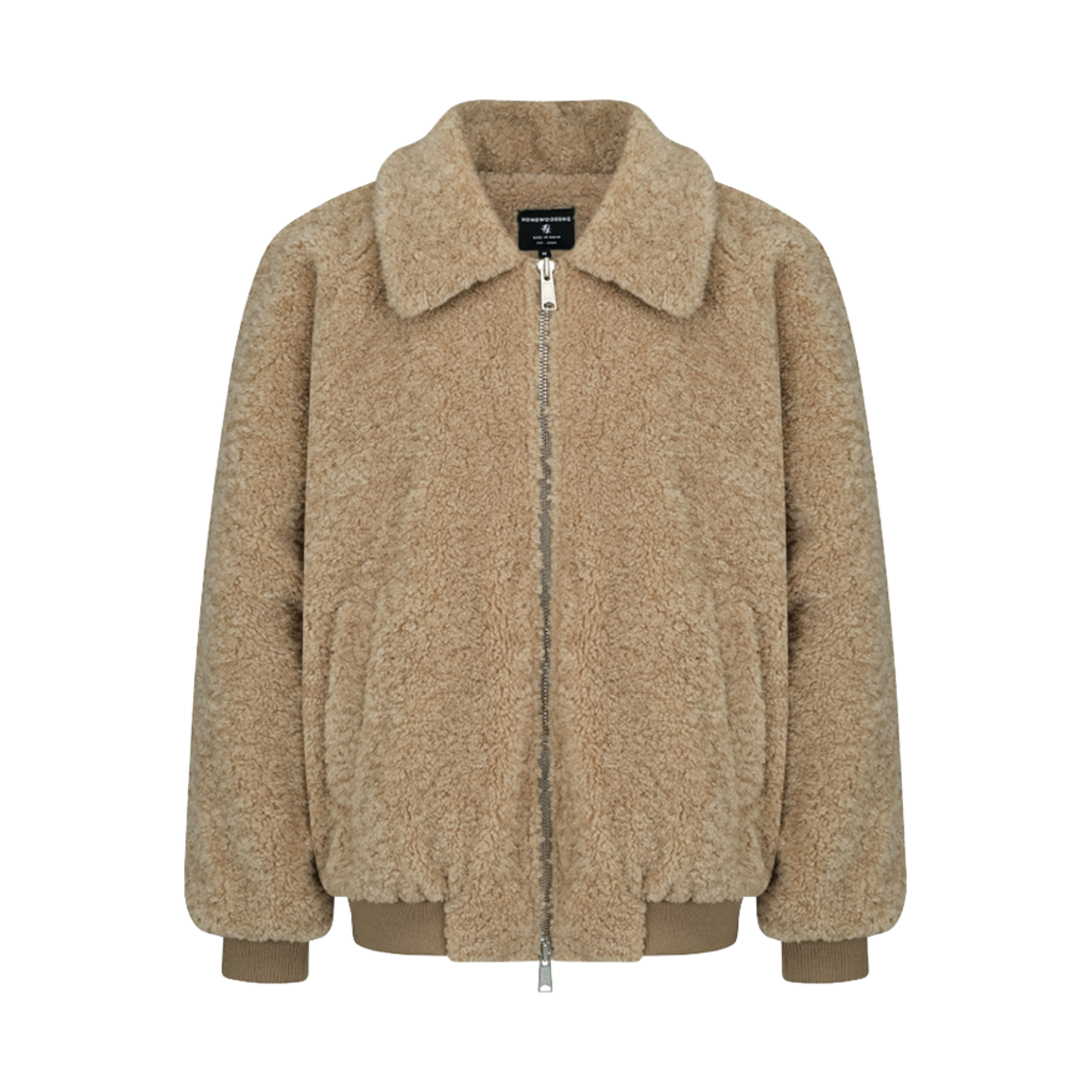 홍우성 오버사이즈 2웨이 숏 퍼 자켓 아이보리(Hongwoosung Oversized 2way Short Fur Jacket Ivory)