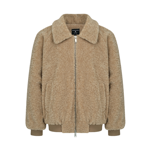 FW24JMA050IY Hongwoosung Oversized 2way Short Fur Jacket Ivory