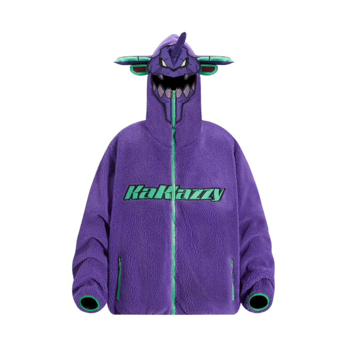 - Kakazzy Sherpa Coat Evangelion EVA Purple