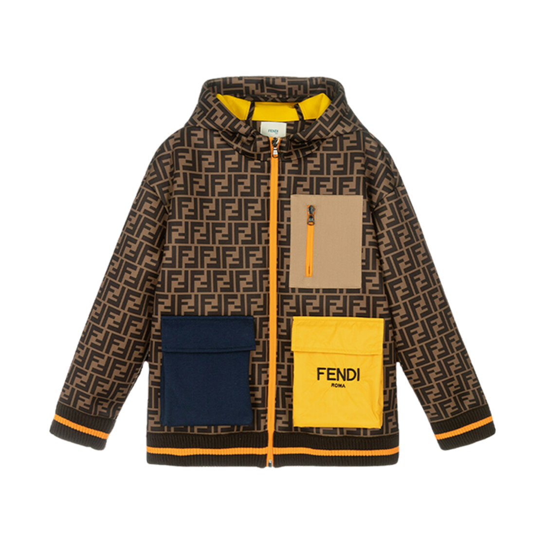 JMH168AG2XF1JDT (Kids) Fendi Bomber Jacket Brown