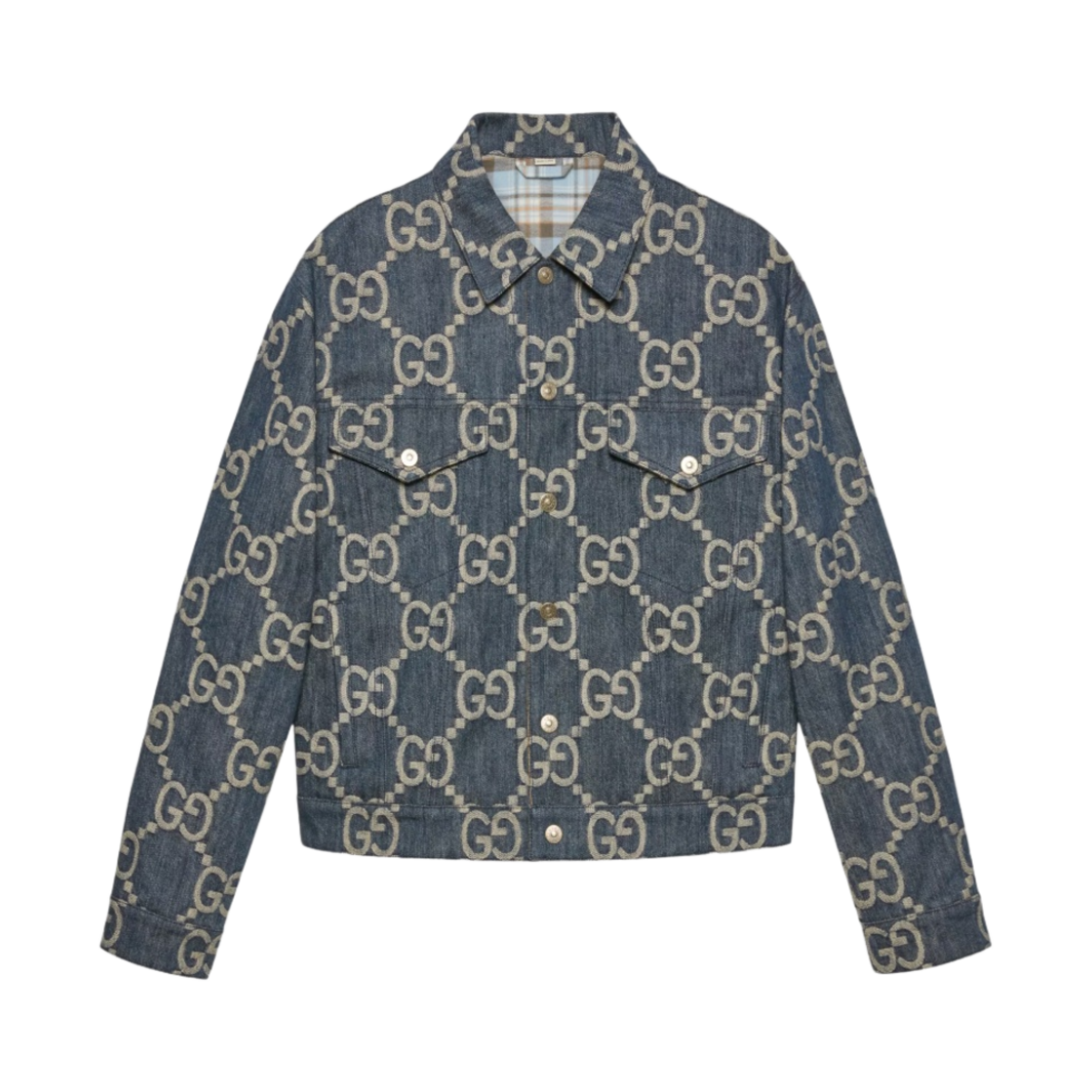 구찌 점보 GG 데님 자켓 블루(Gucci Jumbo GG Denim Jacket Blue)