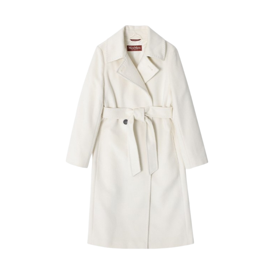 BCOLLA-001 (W) Max Mara Studio Bcollag Wool Coat White