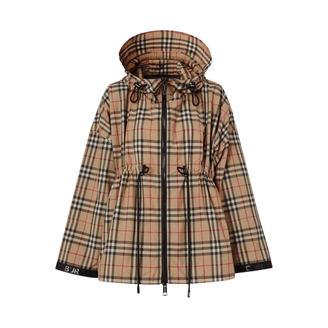 (W) 버버리 로고 테이프 빈티지 체크 후드 자켓 아카이브 베이지((W) Burberry Logo Tape Vintage Check Hooded Jacket Archive Beige)