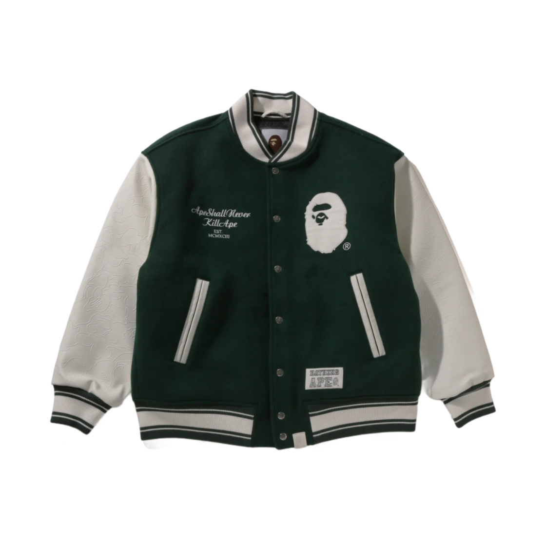 베이프 바시티 자켓 그린(BAPE Varsity Jacket Green)