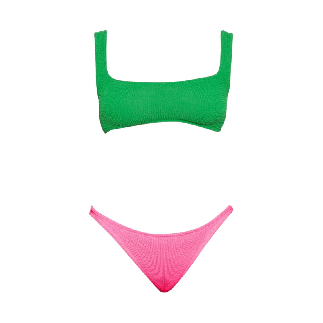 (W) 훈자 지 듀오 산드라 비키니 에메랄드 버블검((W) Hunza G Duo Xandra Bikini Emerald Bubblegum)