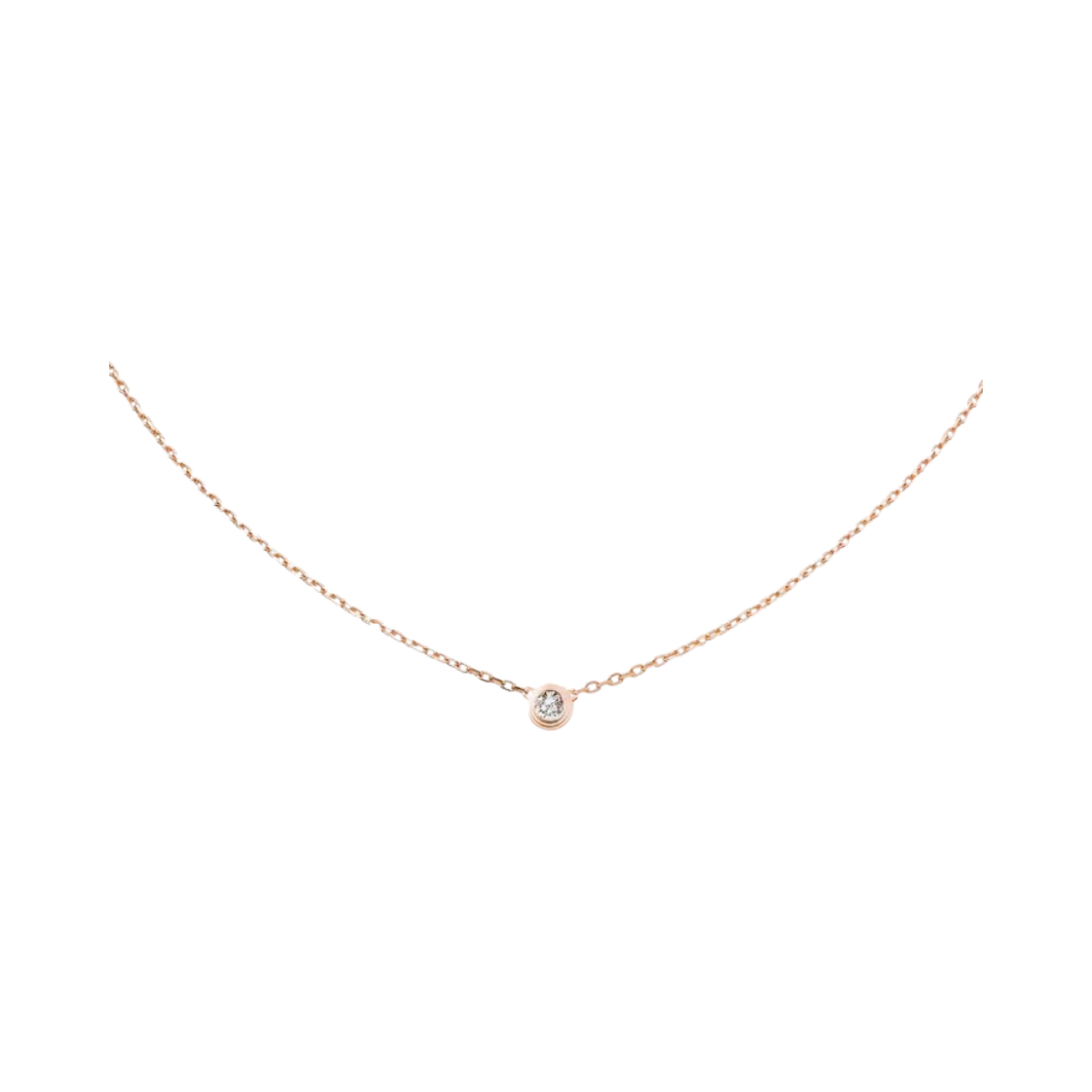 B7215600 (W) Cartier D'Amour Necklace Large Pink Gold Diamond